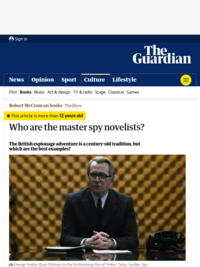 Robert McCrum on Master Spy Writers