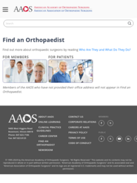 Find an Orthopaedist