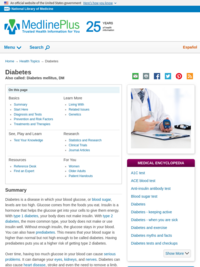 Diabetes (also called Diabetes Mellitus, DM)