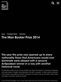 Man Booker Prize 2014 Longlist