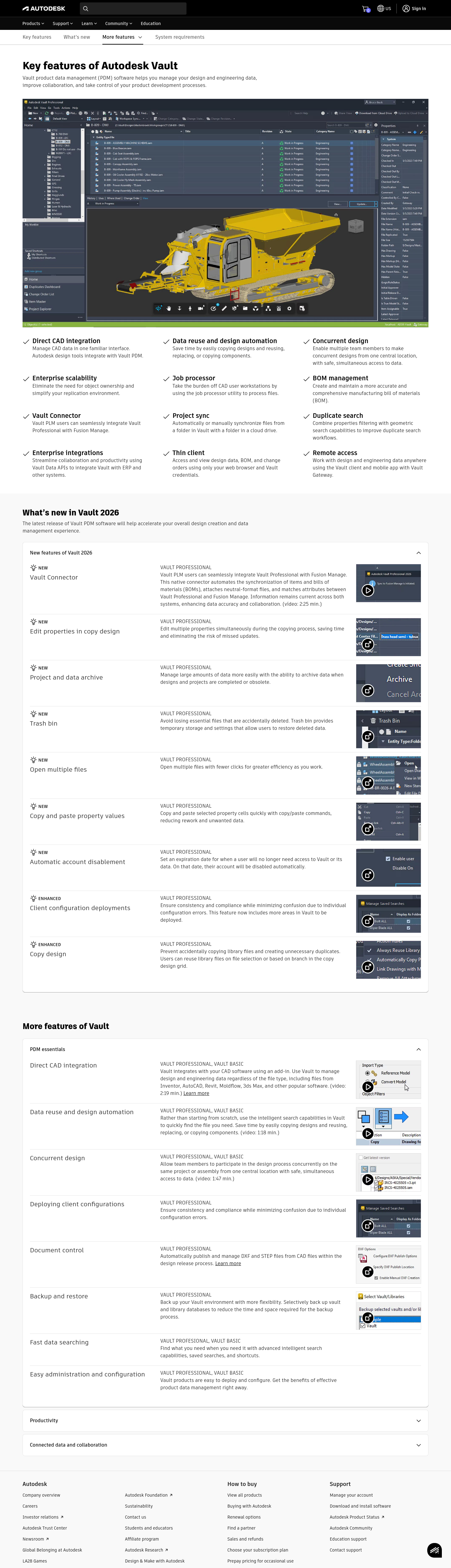 Najważniejsze funkcje Autodesk Vault