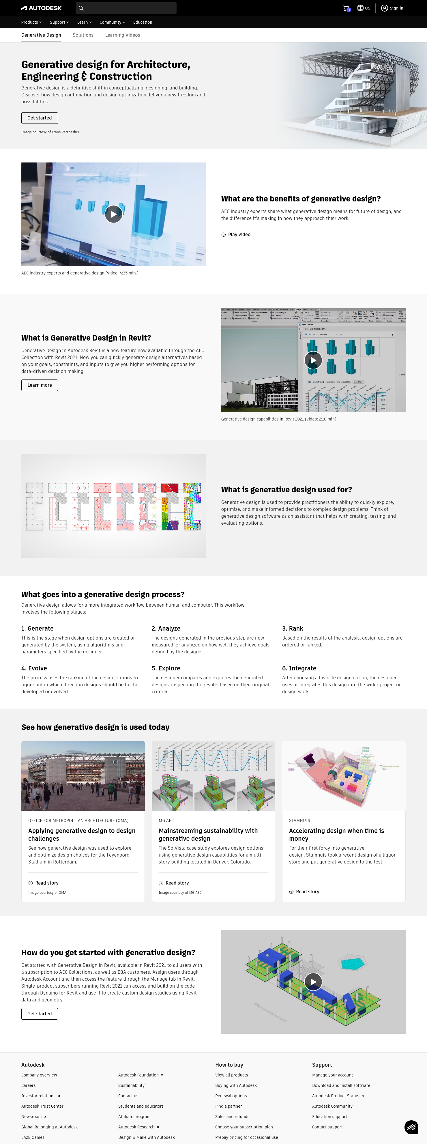 Diseño generativo para arquitectura, ingeniería y construcción | Autodesk