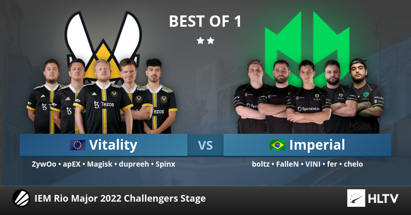 Vitality vs. Imperial at IEM Rio Major 2022 Challengers Stage