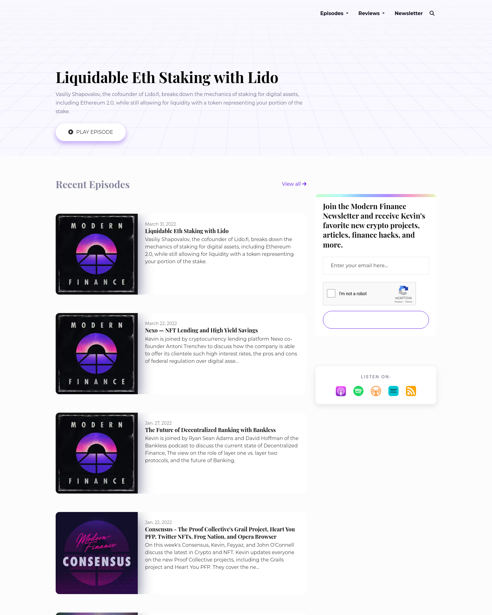 The Emerald podcast website template