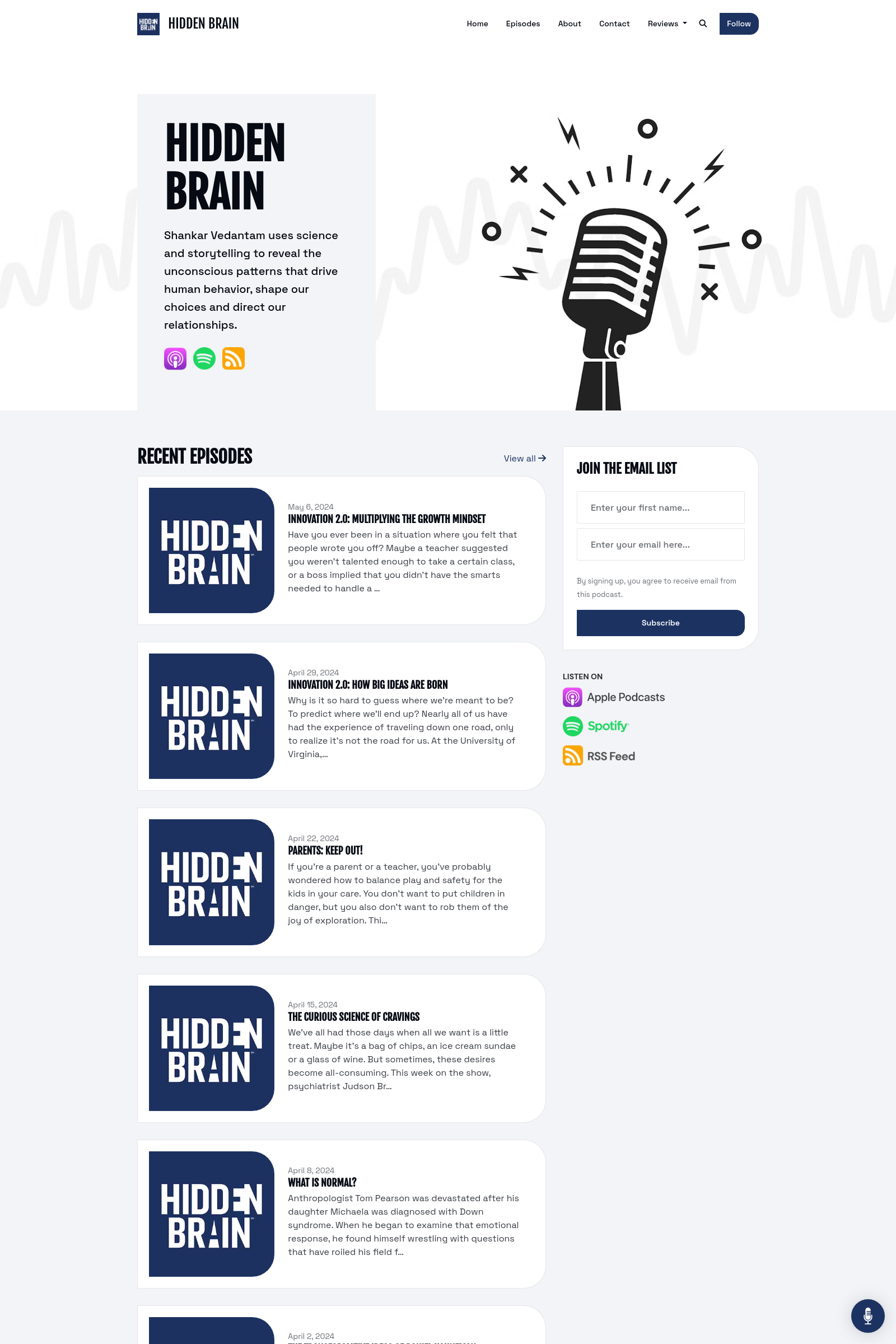The Microphone podcast website template
