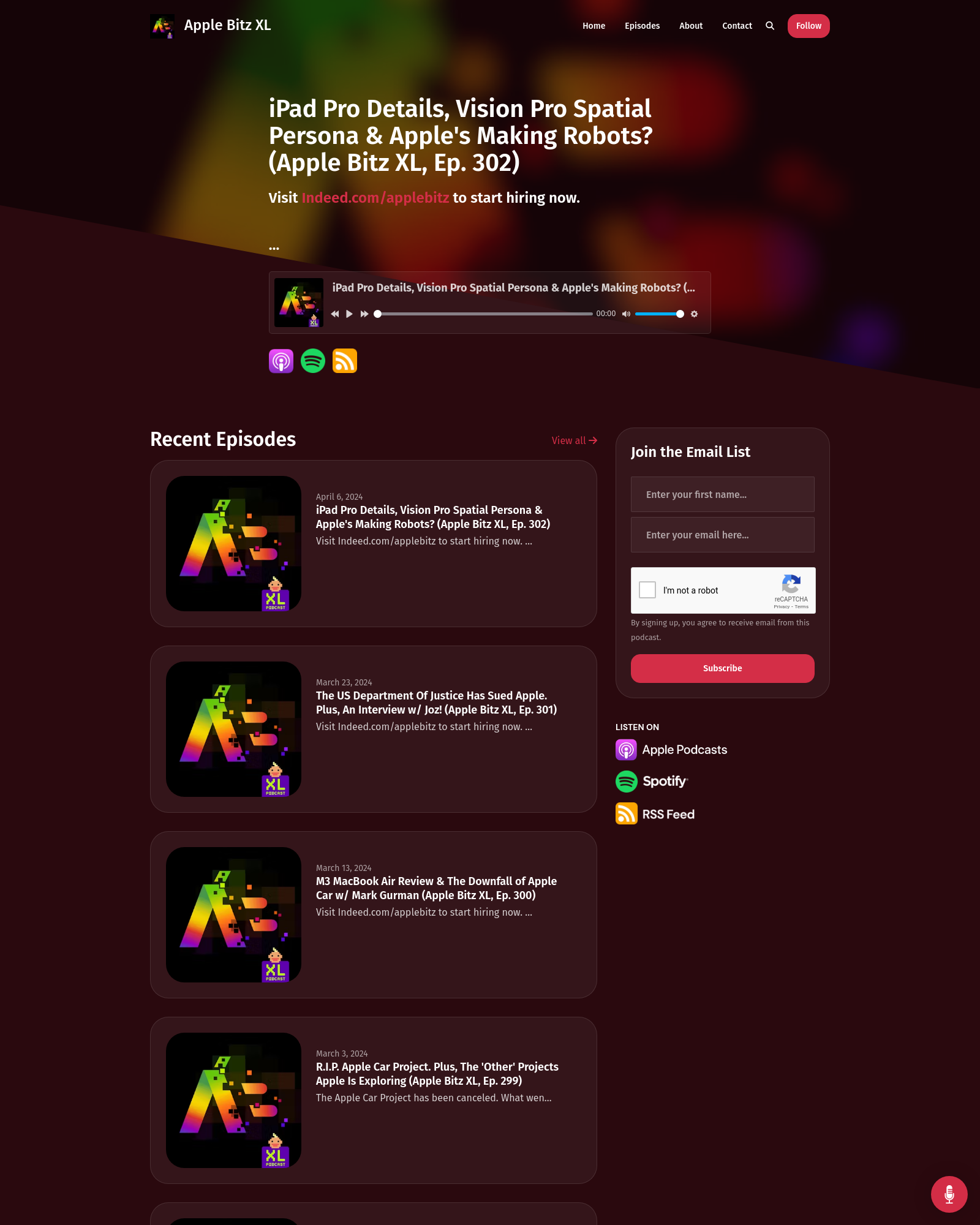 The Blur podcast website template