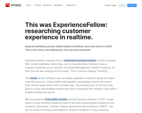 http://www.experiencefellow.com