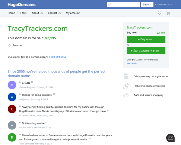 http://www.tracytrackers.com