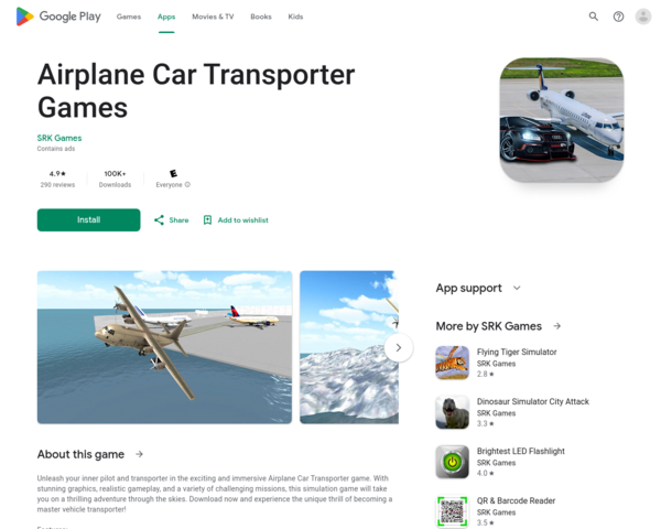 https://play.google.com/store/apps/details?id=com.srk.AirplaneCarTransporter