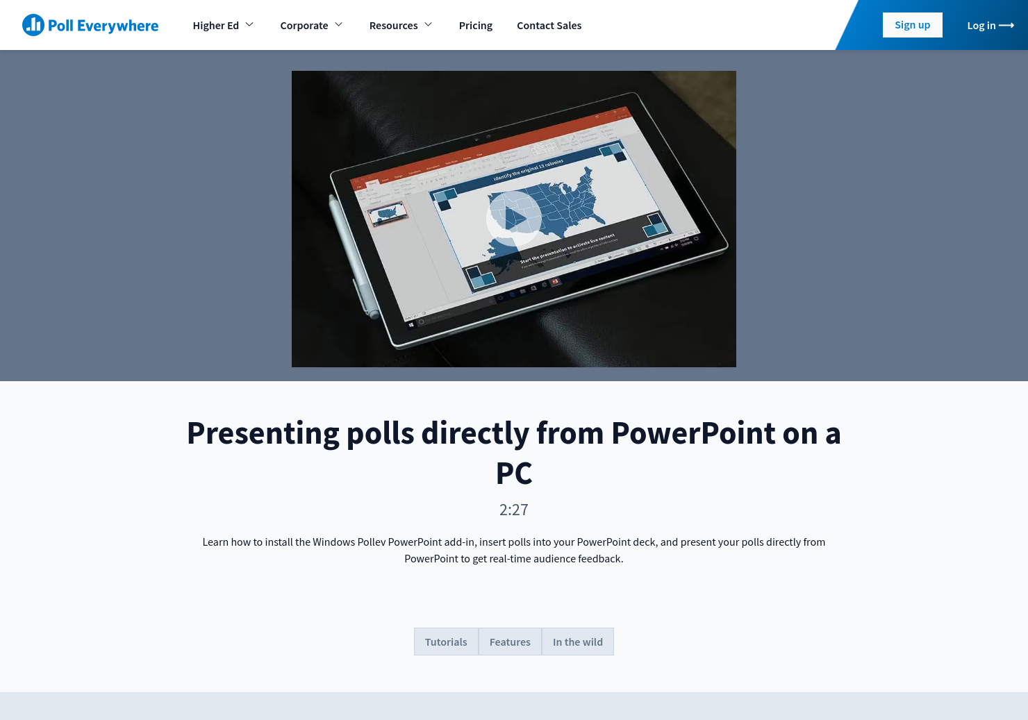 Presenting Polls Directly From Powerpoint On A Pc Poll Everywhere