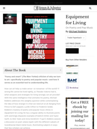 Equipment for Living | Book by Michael Robbins | Official Publisher Page | Simon &amp; Schuster