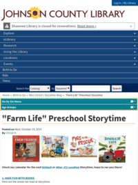 Farm Life Preschool Storytime