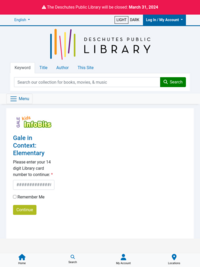 Library Database - Gale Kids InfoBits