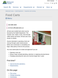 Multnomah County Health Department - Food Carts