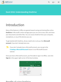 Excel 2016: Understanding OneDrive