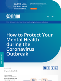 NAMI | How to Protect Your Mental Health during the Coronavirus Outbreak