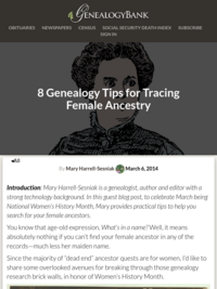 Genealogybank: 8 Genealogy Tips For Tracing Female Ancestry