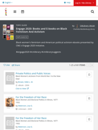 Engage 2020: Books and Ebooks on Black Feminism And Activism | Charlotte Mecklenburg Library | BiblioCommons