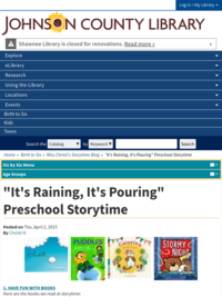 It's Raining, It's Pouring - Preschool Storytime