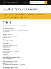LGBTQIA+ Crisis Resources