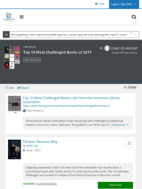 Top 10 Most Challenged Books of 2017