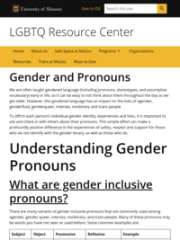 Gender Pronouns