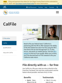 CALFILE by the State of California Franchise Tax Board