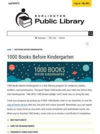 1000 Books Before Kindergarten | BPL