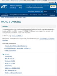 Web Content Accessibility Guidelines (WCAG) Overview