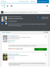 Adventure and Survival | Arapahoe Libraries | BiblioCommons