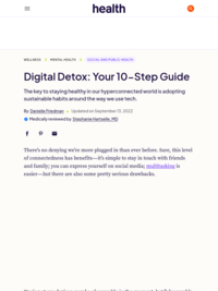Health | Your Totally Manageable, 10-Step Guide to Doing a Digital Detox