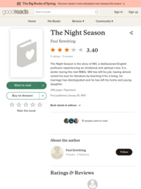 The Night Season by Paul Bowdring