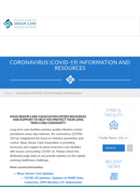 Massachusetts Senior Care Coronavirus Resources
