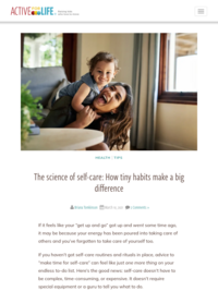Website: Active For Life - The science of self-care: How tiny habits make a big difference