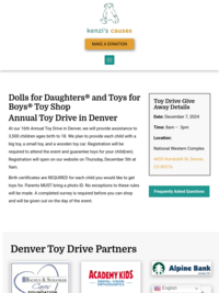Toy Shop Denver - Kenzi's Causes