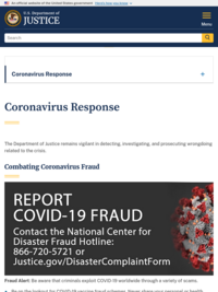 Fraud Alerts | Coronavirus (COVID-19) |Department of Justice
