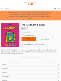 The Grandma Book by Todd Parr |Hamilton Public Library OverDrive
