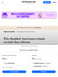 Why disabled Americans remain second-class citizens The big hole in our civil rights laws.