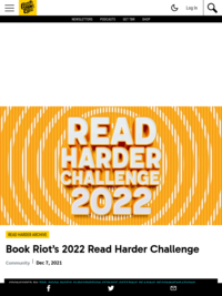 BOOK RIOT’S 2022 READ HARDER CHALLENGE
