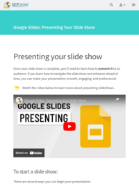 Google Slides: Presenting Your Slide Show