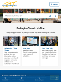 Adults 65+ Ride for Free
 - Burlington Transit
