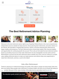 Retired Brains - Retirement Advice and Retirement Jobs