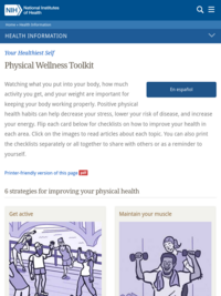 National Institutes of Health Physical Wellness Toolkit
