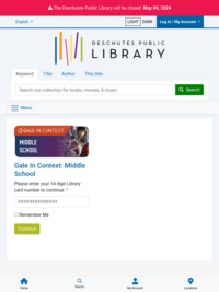 Library Database - Gale In Context: Middle School