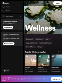 Website: Wellness on Spotify