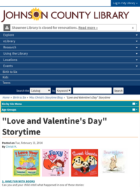 Love and Valentine's Day  Storytime