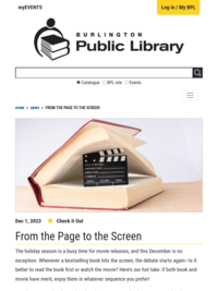 From the Page to the Screen | BPL