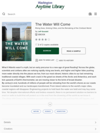 The Water Will Come - Washington Anytime Library - ebook