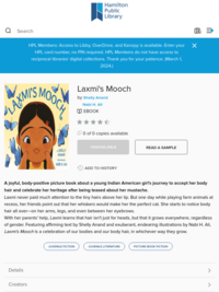 Laxmi's Mooch by Shelly Anand | HPL OverDrive Collection