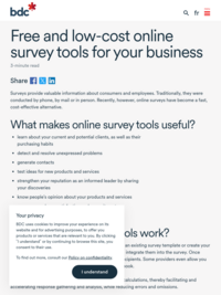 Free and low cost online survey tools for your business